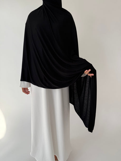 XL Black jersey hijab