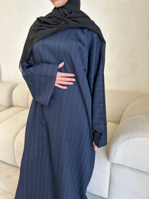 Navy Striped abayah 2.0