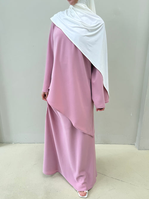 Asymmetrical skirt set: Pink