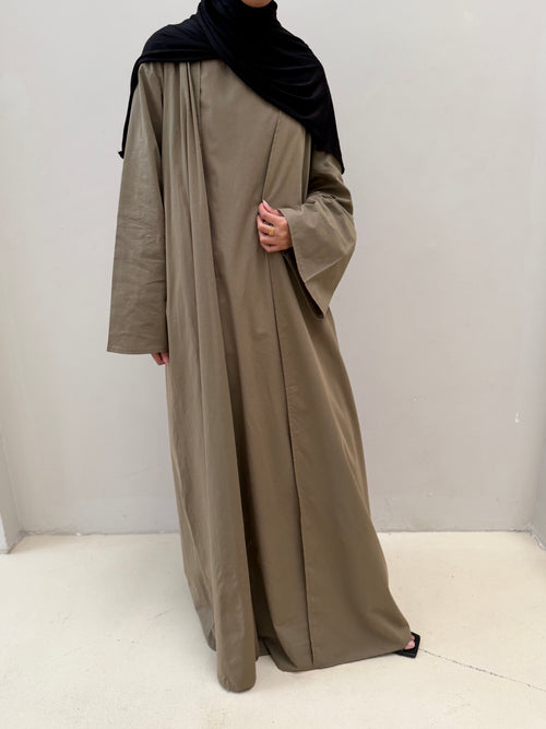 Khaki Cotton abayah set
