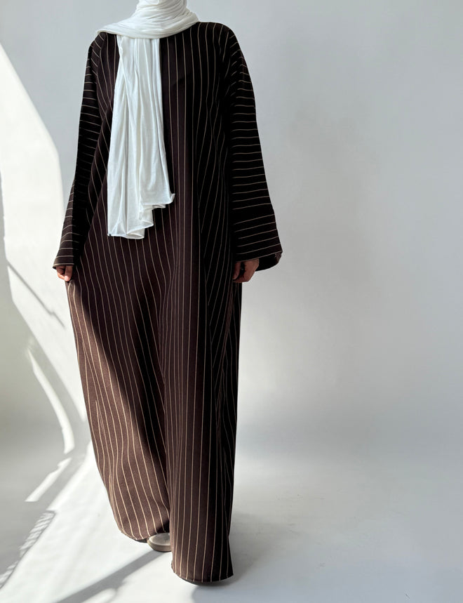 Walnut Striped abayah