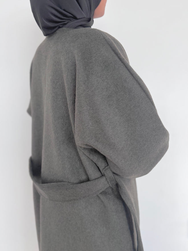 Grey Wool Coat abayah