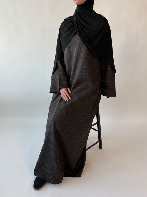 Oak Brown Stripe abayah