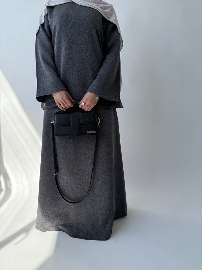 Charcoal co-ord skirt set