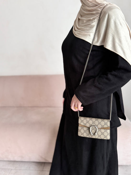 Black Wool co-ord skirt set