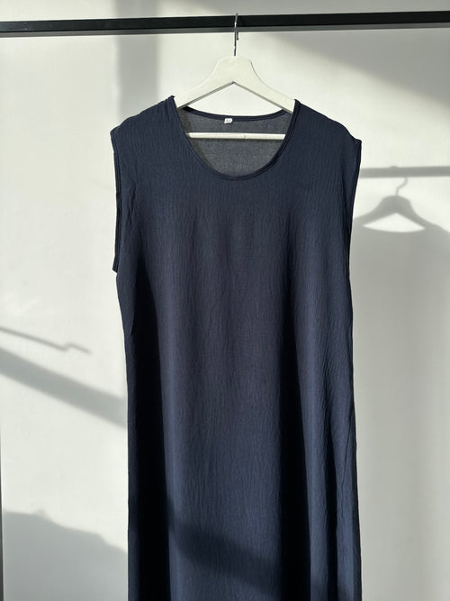 Navy slip dress