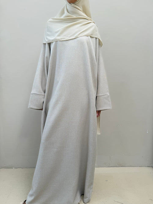 Beige cloud abayah