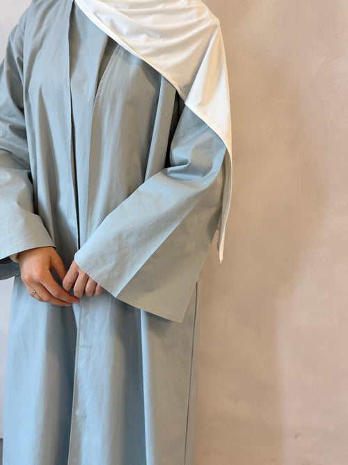 Blue-mist Cotton abayah set
