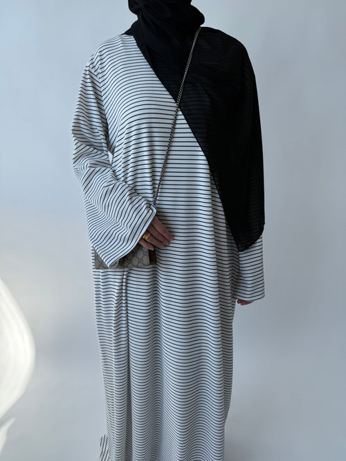 White Stripy Dress
