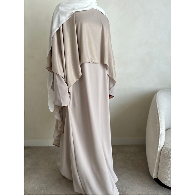 Taupe 2-tone Cape abayah set