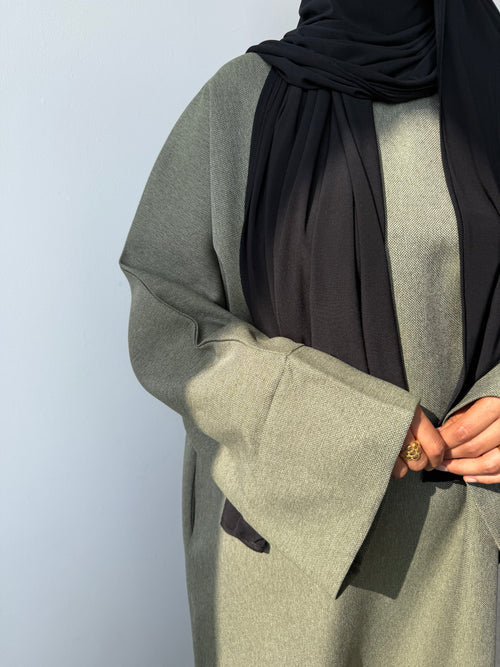 Khaki leaf abayah
