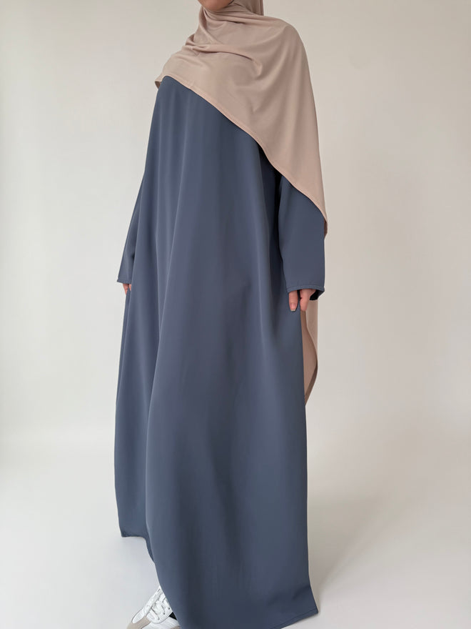 Steel Blue narrow sleeve abayah