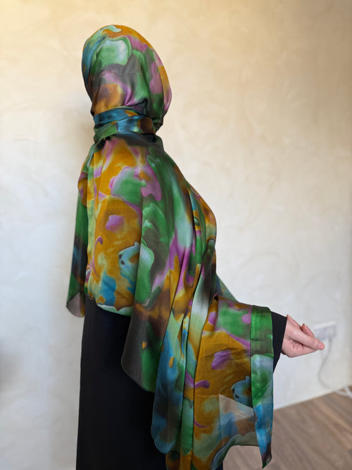 Printed Silk Hijaabs 1