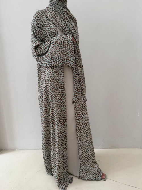 Daisy print Set: Blue