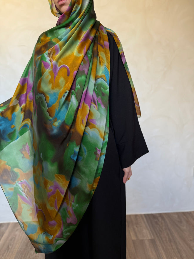 Printed Silk Hijaabs 1