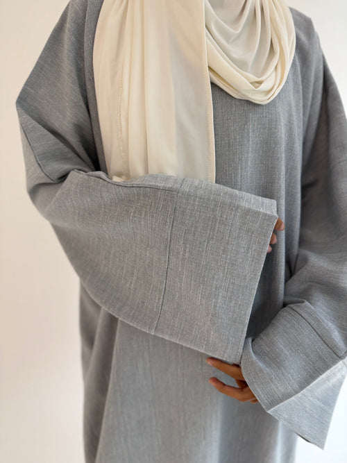 Textured grey abayah