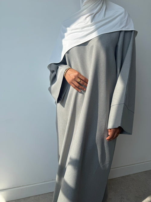 Pastel grey abayah