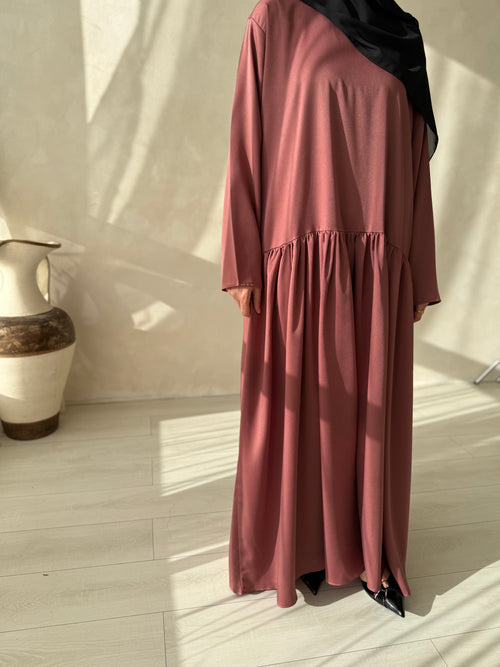 Dusty Pink ruched hem dress