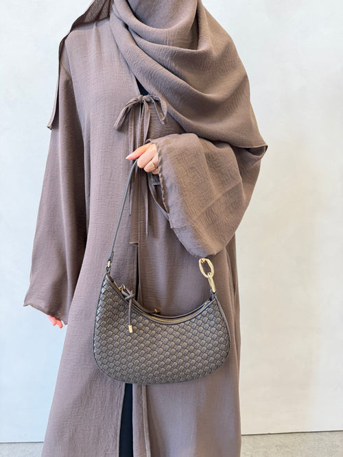 Mocha Bow abayah Set