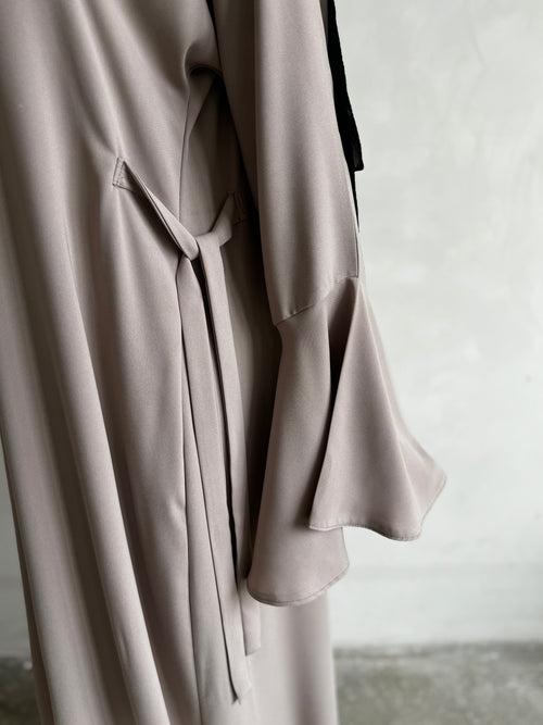 Mauve bell-sleeve dress (Large)