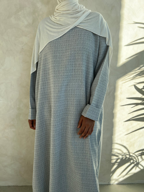 Maya Grey textured abayah