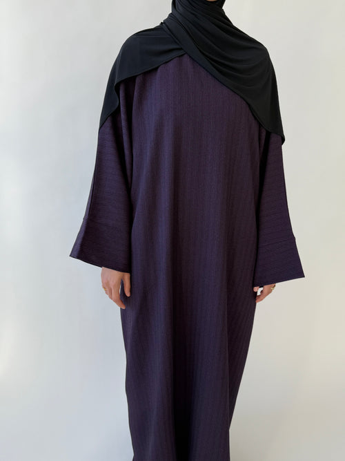 Plum Pinstripe abayah