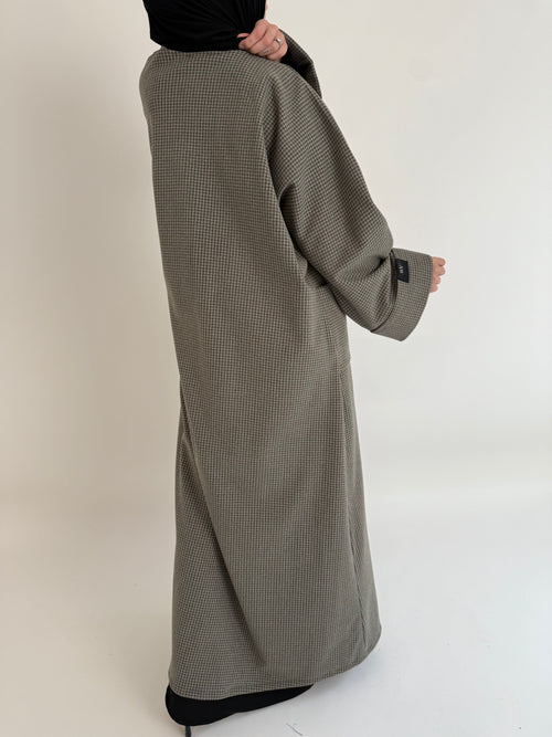 Checkered Wool Open abayah
