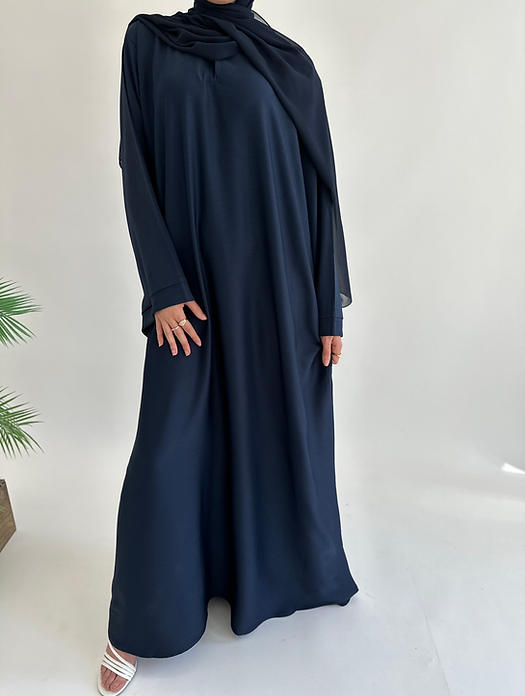 Navy ripple abayah