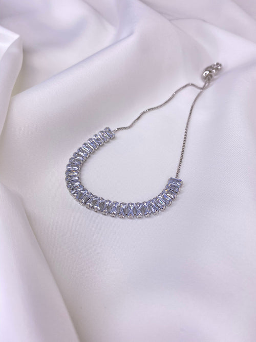 Classic Silver Crystal Bracelet