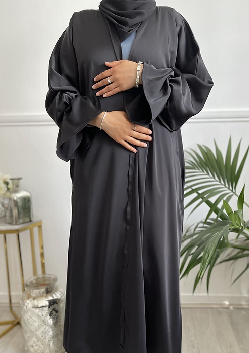 Ink ruffle abayah