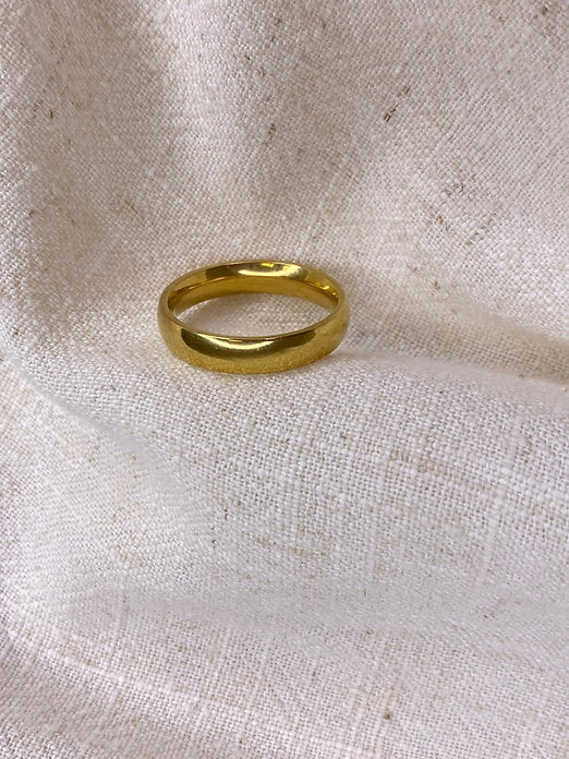 6MM Minimalist Gold Band Ring
