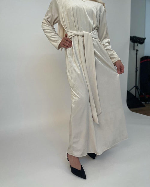 Velvet Pearl wrap-dress