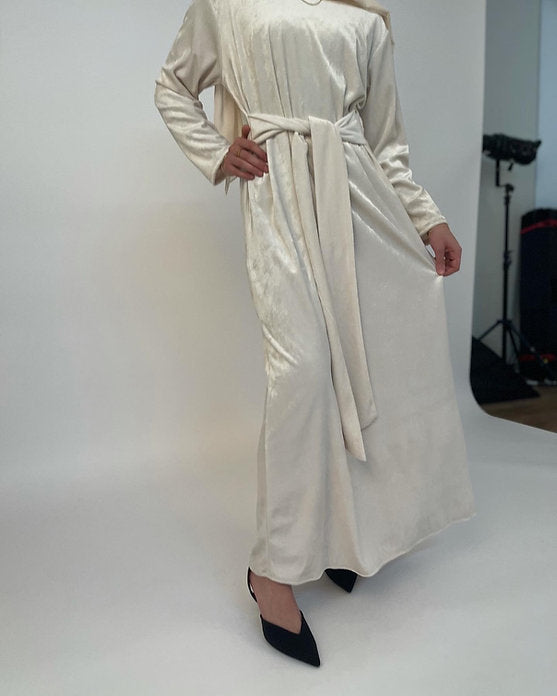 Velvet Pearl wrap-dress