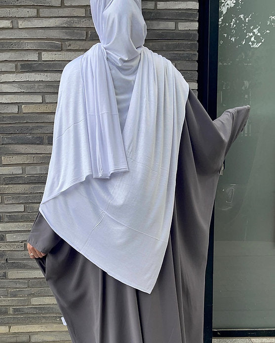 XL White jersey hijab