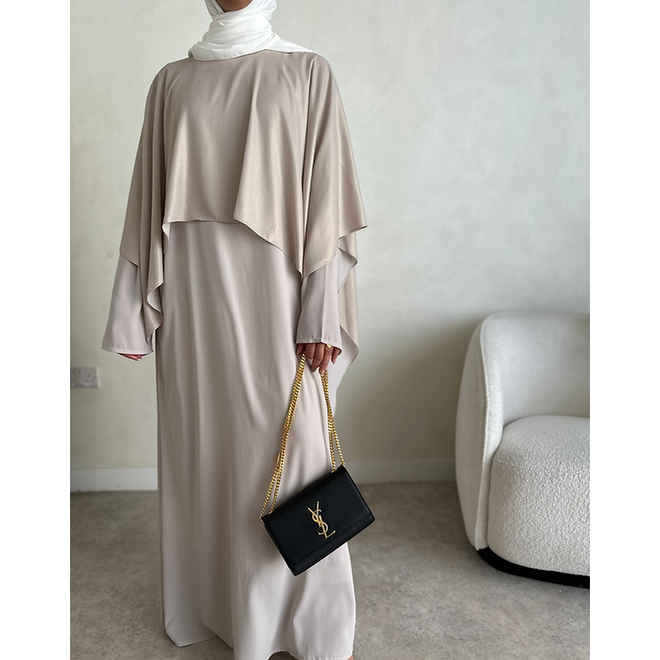 Taupe 2-tone Cape abayah set