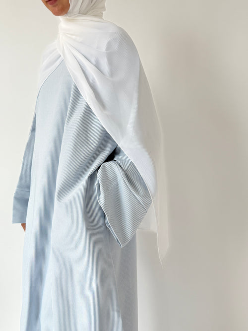 Baby blue stripe Abayah