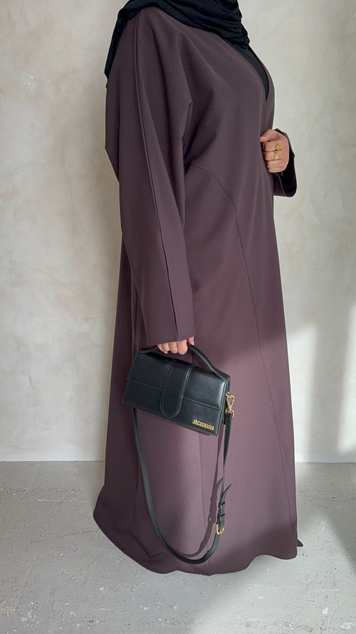 Brown stitch abayah