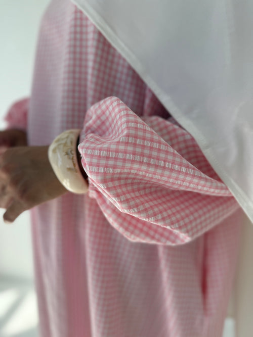 Pink checkered Dress