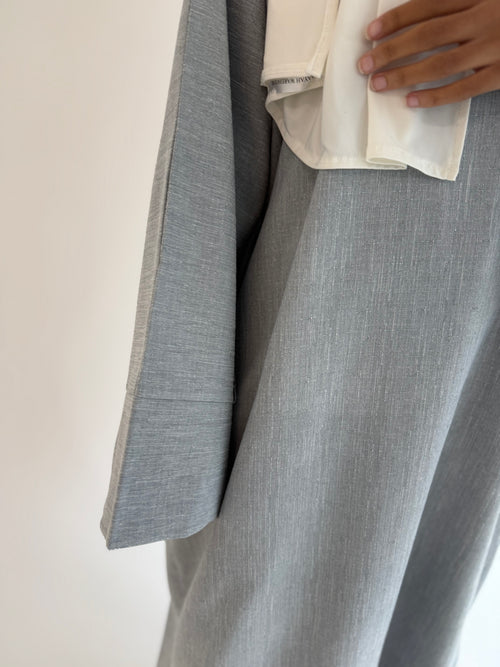 Textured grey abayah