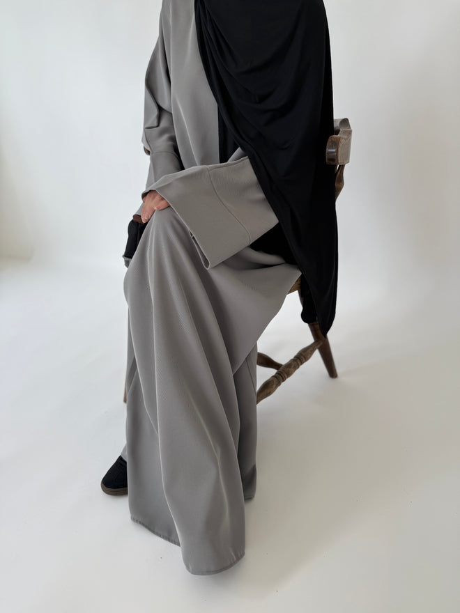 Muted pebble abayah