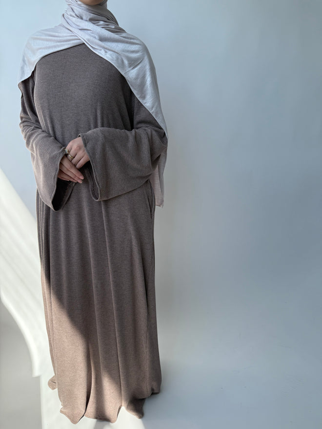 Mocha Ribbed Dress