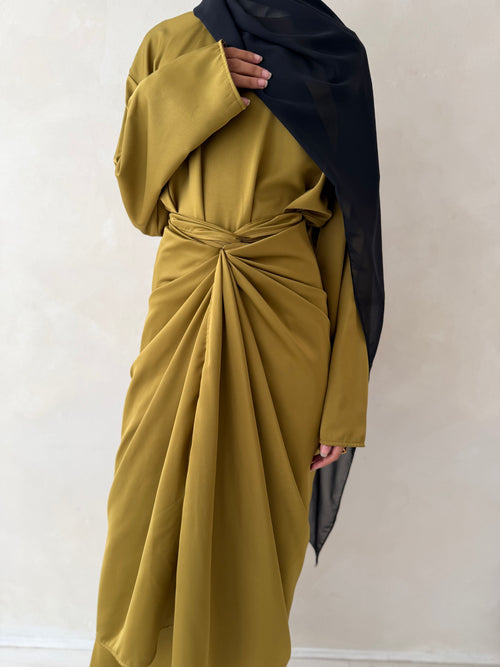 ZAHRA wrap 3-piece set: Olive