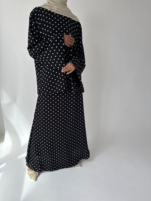 Polka dot skirt set