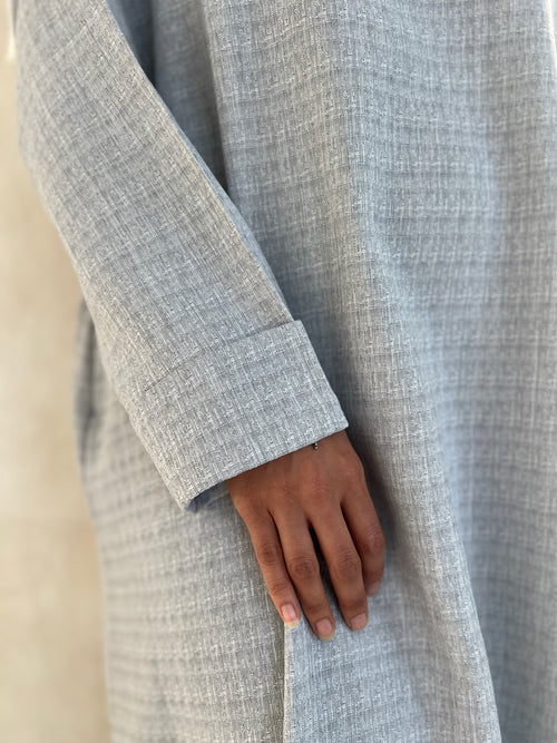 Maya Grey textured abayah