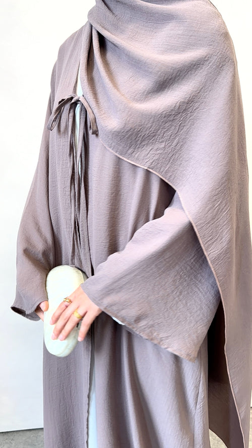 Mauve Bow abayah Set