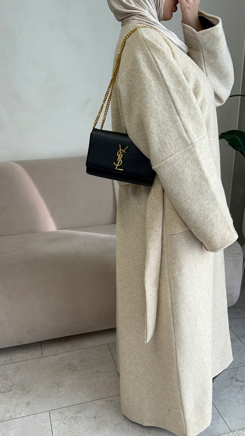 Beige Wool Coat abayah