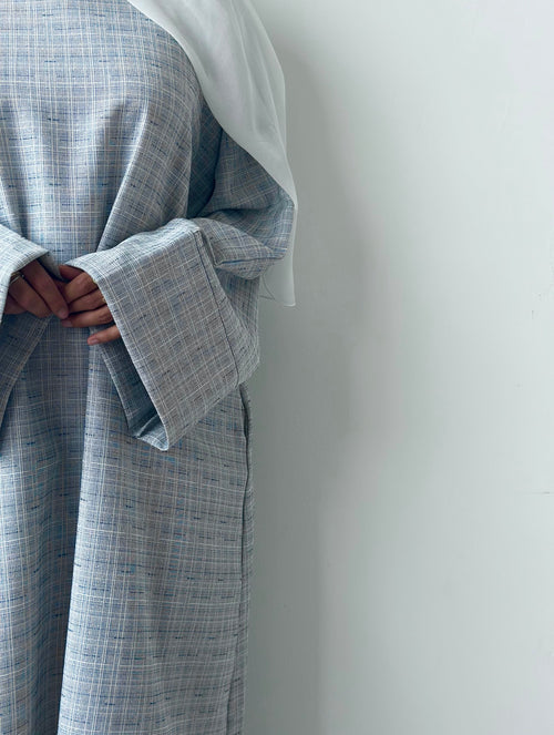 Printed blue abayah