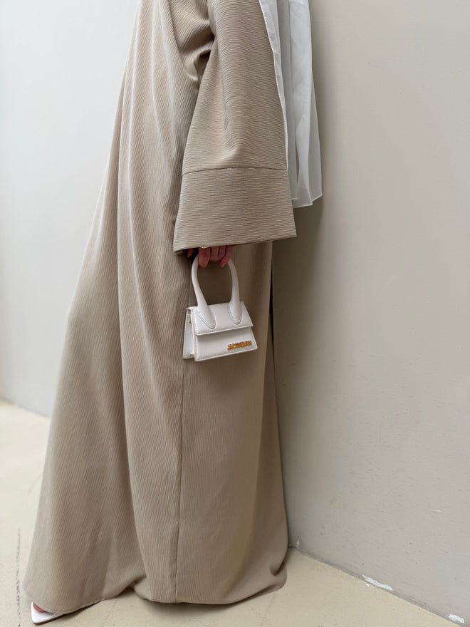Beige Textured abayah