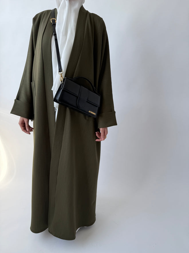 Premium Khaki Open Abayah