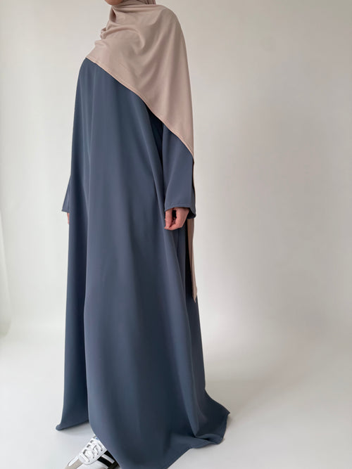 Steel Blue narrow sleeve abayah